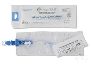 Cure Dextra Closed System Catheter with Collection Bag and Insertion Supplies