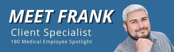 Meet Frank - Client Specialist header image with title and picture of Frank