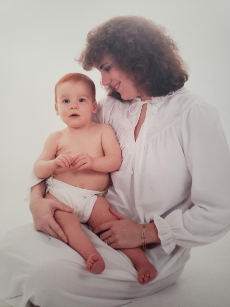 Peggy with Brendan as a baby