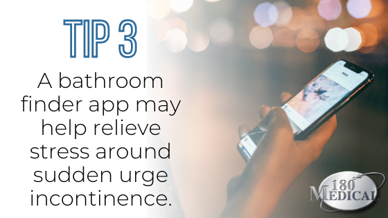 bathroom finder smartphone app tip to reduce stress from urinary incontinence
