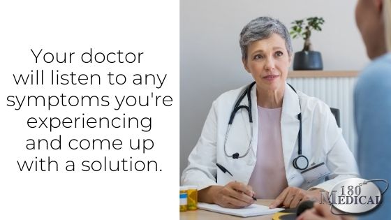 your doctor will listen to your symptoms to determine treatment plan
