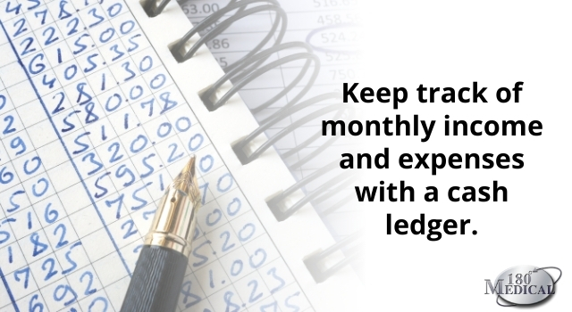 Keep track of monthly expenses and income