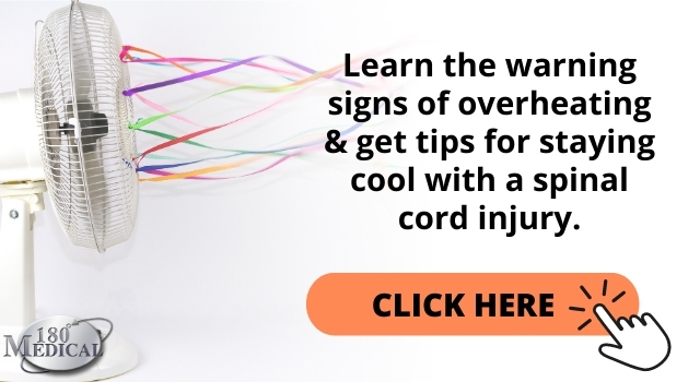 link graphic to tips for reducing the risk of overheating with a spinal cord injury