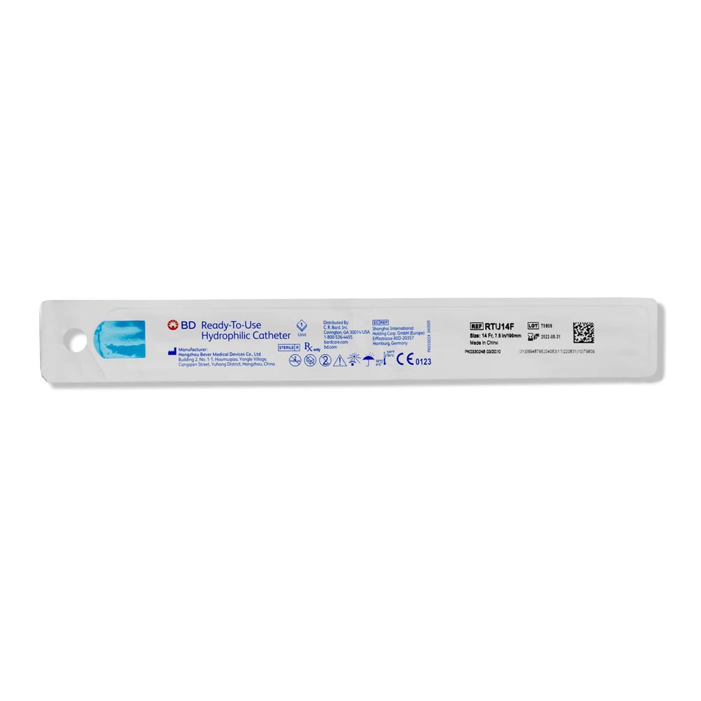 BD Ready to Use Hydrophilic Female Catheter with Package