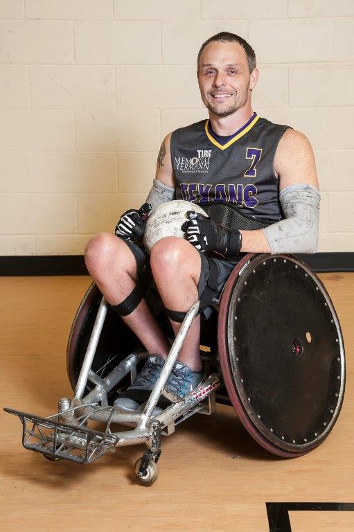 Steve playing wheelchair rugby