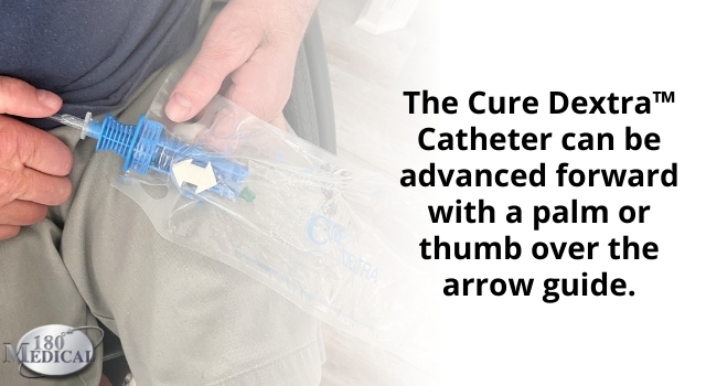 Cure Dextra Catheter with Gripper Arrow guide