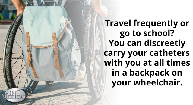 keep catheters discreet in a backpack or bag during travel