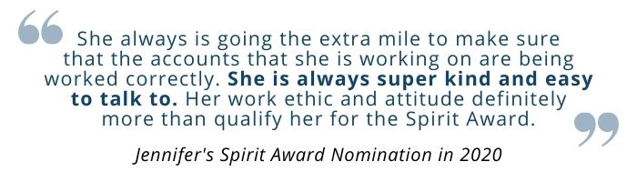 Jennifer's Spirit Award Nomination