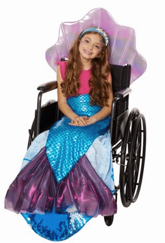 spirit Halloween mermaid wheelchair costume
