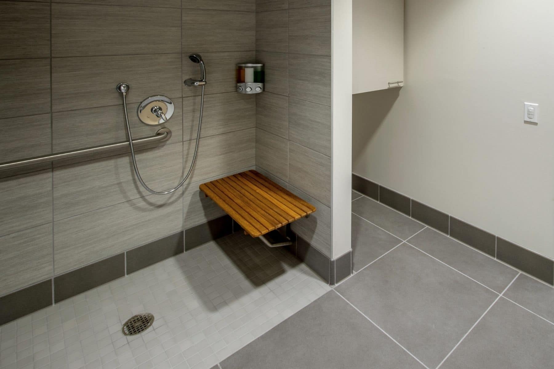 Accessible Roll-in Shower with Bench