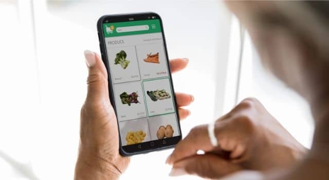 Online Grocery Ordering on Phone