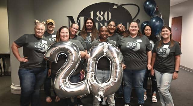180 Medical Employees Celebrating 20th Anniversary