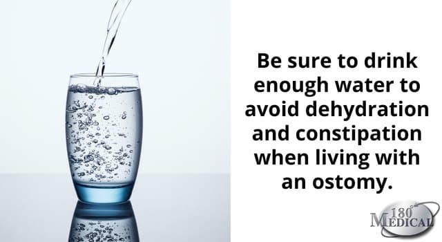 drink enough water to avoid dehydration when living with an ostomy