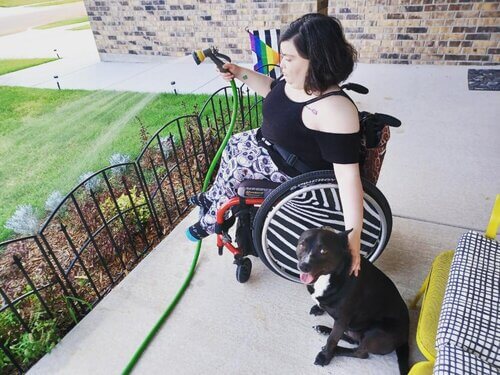 Sarah and her dog Beetlejuice