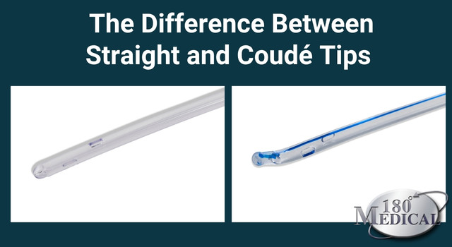 the difference between straight and coude tip male catheters