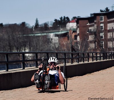 Erik Handcycling at 2023 Boston Marathon