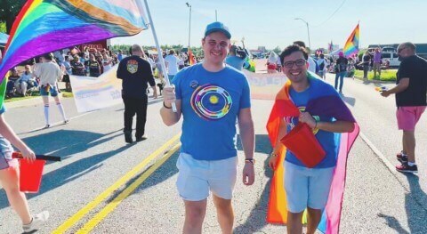 Ryan with husband at pride