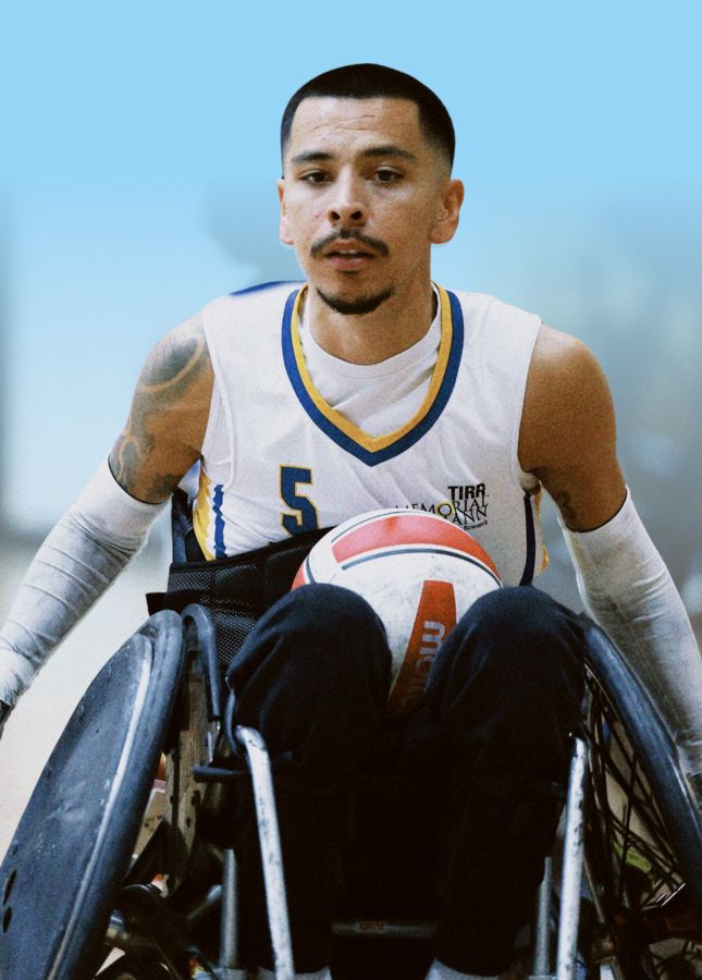 Daniel playing for the TIRR Texans Wheelchair Rugby team