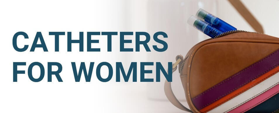 Catheters for Women - Cure Twist pocket catheters in purse