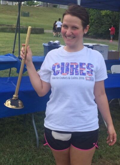 Jessica at a walk for Crohns and Colitis
