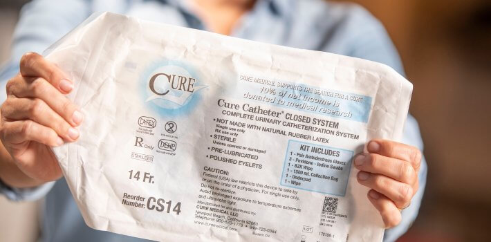 cure closed system catheter kit with insertion supplies